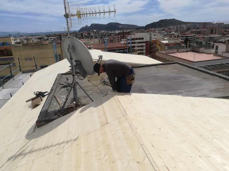 Sopraelevazione in Xlam a Cagliari